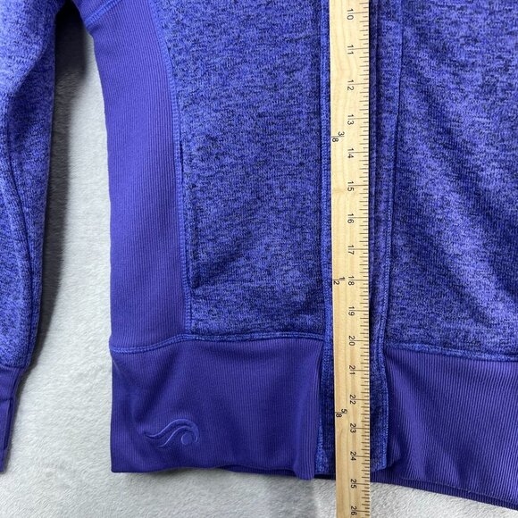 IDEOLOGY Jacket Womens Small Sherpa Lined Zip Up Hoodie in Purple - Picture 8 of 11